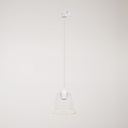Track suspension lamp with transparent cone Ghost bulb – White, Powergear