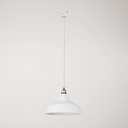 Suspension pour rails avec abat-jour Bistrot – Sans ampoule, Blanc, Powergear