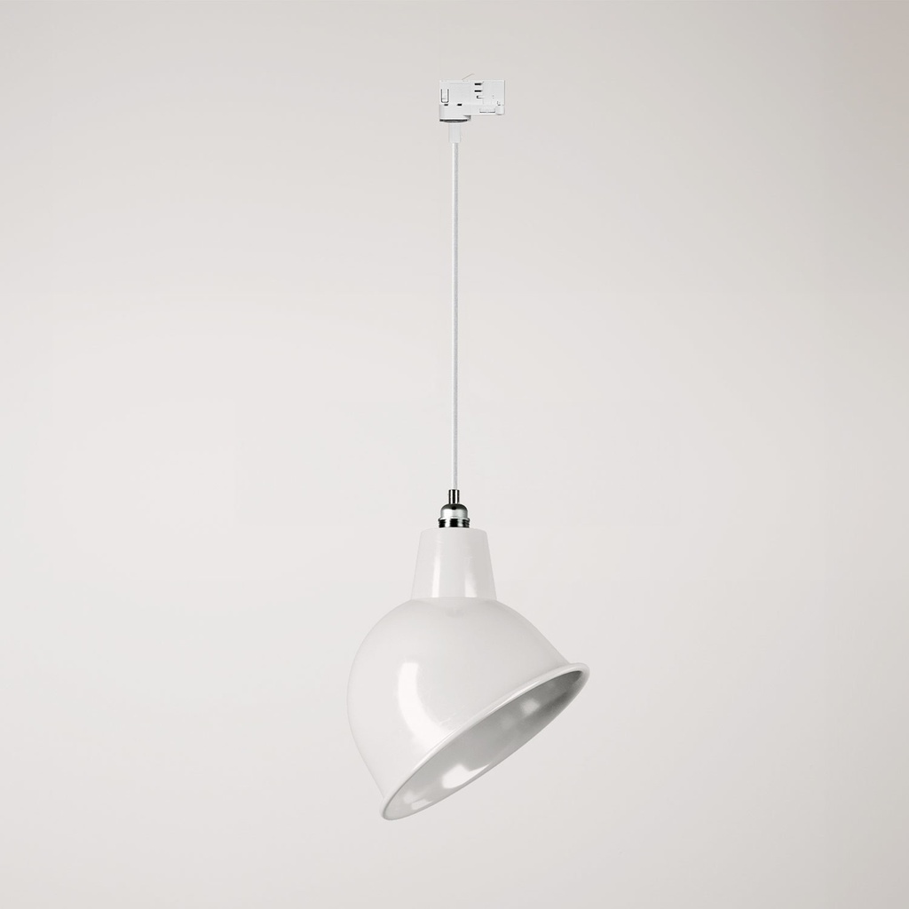 [PDMCRRC01PAM20VBL-AD01] Track pendant lamp with Broadway lampshade (Without bulb, White, Powergear)