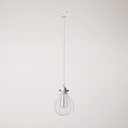 Sospensione con paralume a gabbia Drop per binari – Senza lampadina, Bianco, Powergear