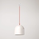 Track pendant with Campana M ceramic shade – Without bulb, Glossy white, Powergear
