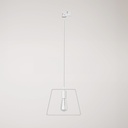 Suspension pour rail avec abat-jour Duedì Base – Sans ampoule, Blanc, Powergear