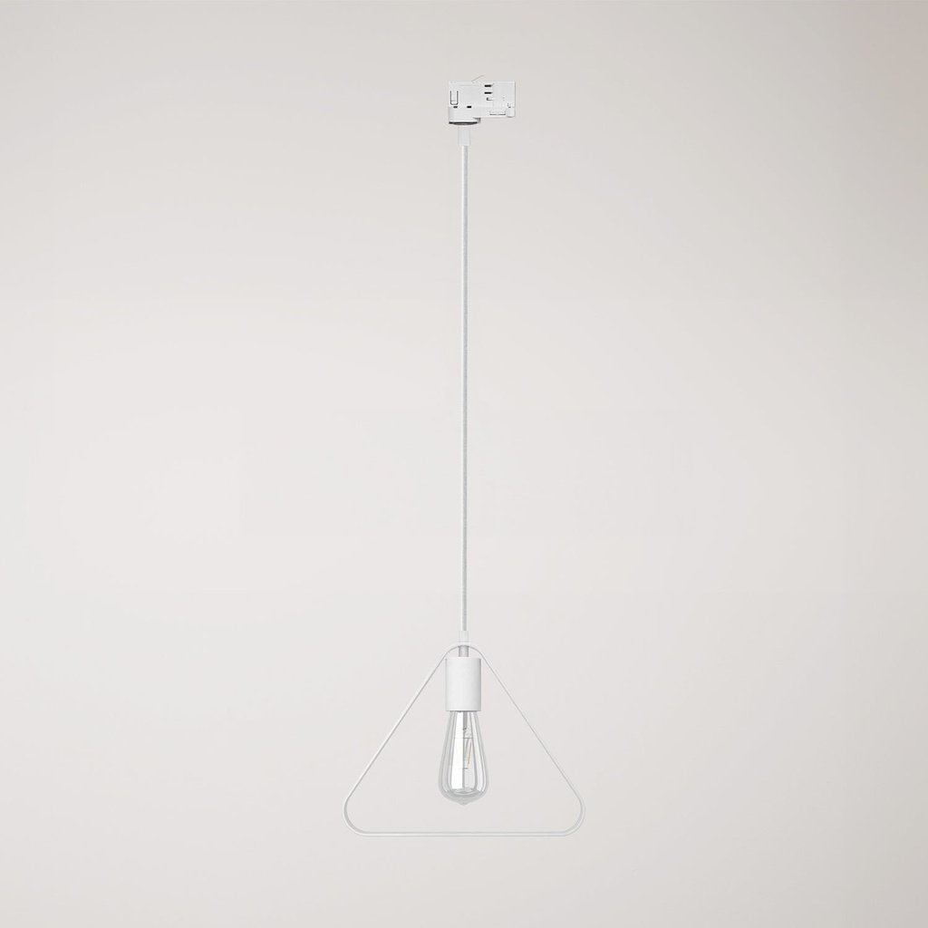 [PDMVBORM01PAM19-AD01] Track pendant lamp with Duedì Apex lampshade (Without bulb, White, Powergear)