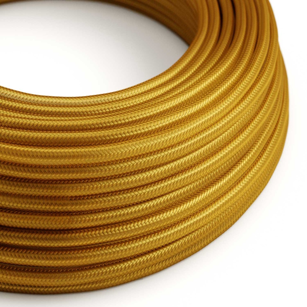 [XZ2RM05] Textilkabel RM rund glänzend 2x0.75mm / 3x0.75mm (Gold, 2x0,75 mm²)