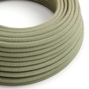 Textilkabel RD rund 2x0.75mm / 3x0.75mm – Thymiangrün und Beige Zickzack, 2x0,75 mm²
