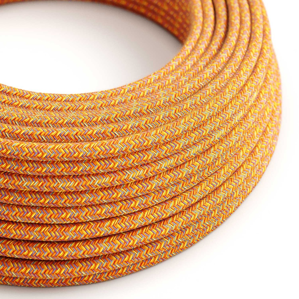 [XZ2RX07] RX round textile electric cable 2x0.75mm / 3x0.75mm (Cotton Indian Summer, 2x0.75 mm²)