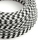 Glossy round houndstooth textile electric cable RP 2x0.75mm / 3x0.75mm – 2x0.75 mm²
