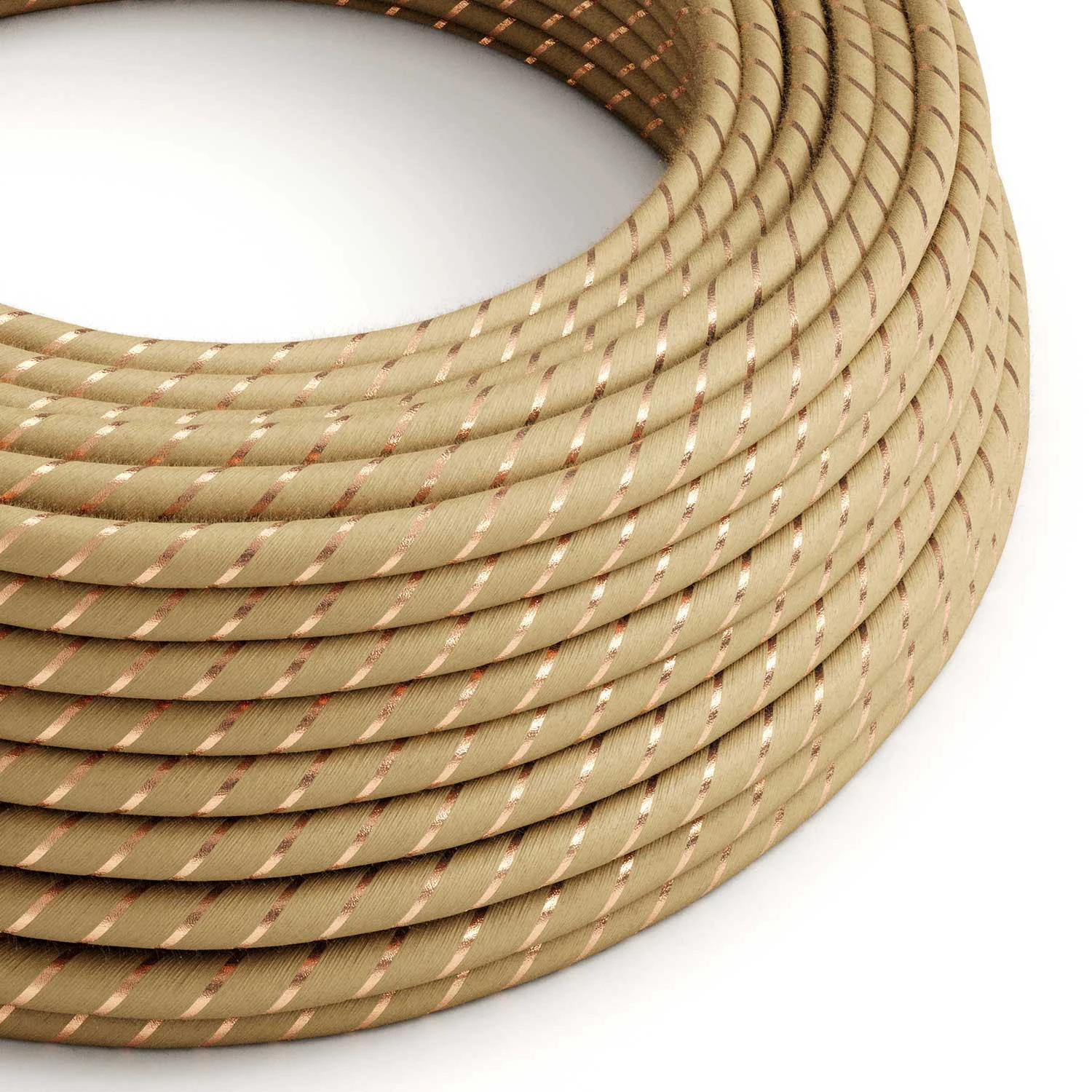 [XZ3ERR04] Textilkabel ERR04 Vertigo rund aus Jute mit Kupferfaden 3x0.75mm