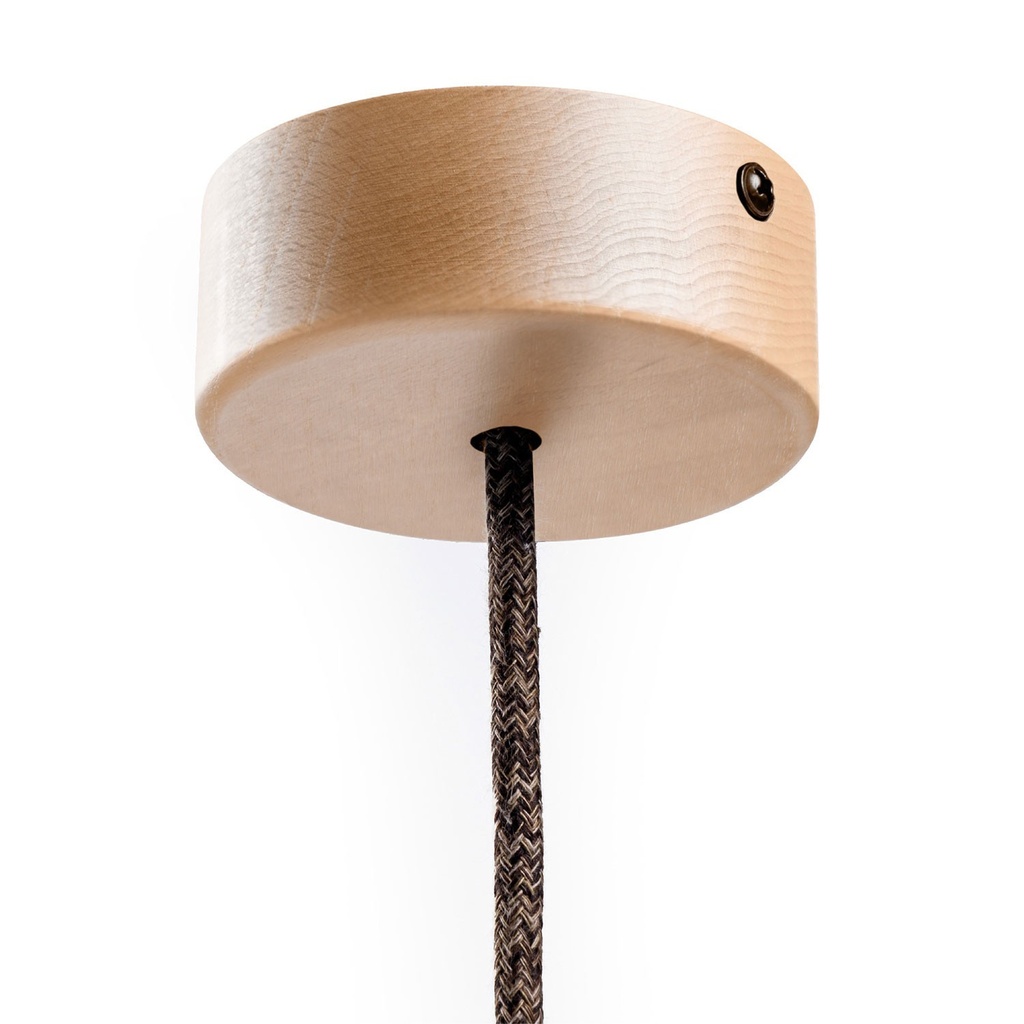 Kit mini rosace cylindrique en bois à 1 trou central – Neutre