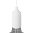 Kit portalampada E27 in silicone con serracavo nascosto – Bianco