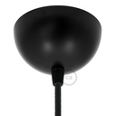 Half-sphere painted metal ceiling rose kit – black