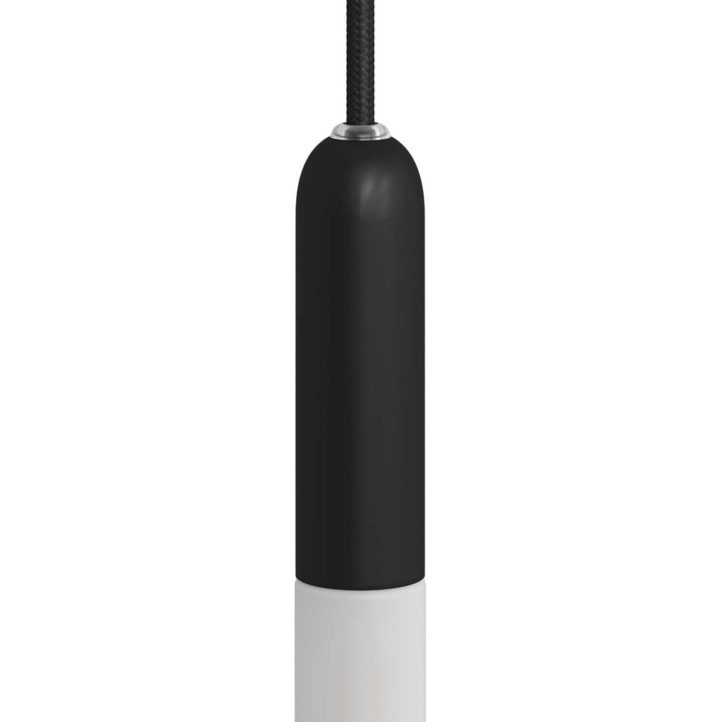 P-Light, kit douille E14 en métal avec serre-câble caché – Noir