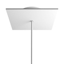 Rose-One square ceiling rose, 200 mm with 1 hole and 4 side holes – White, Matt white