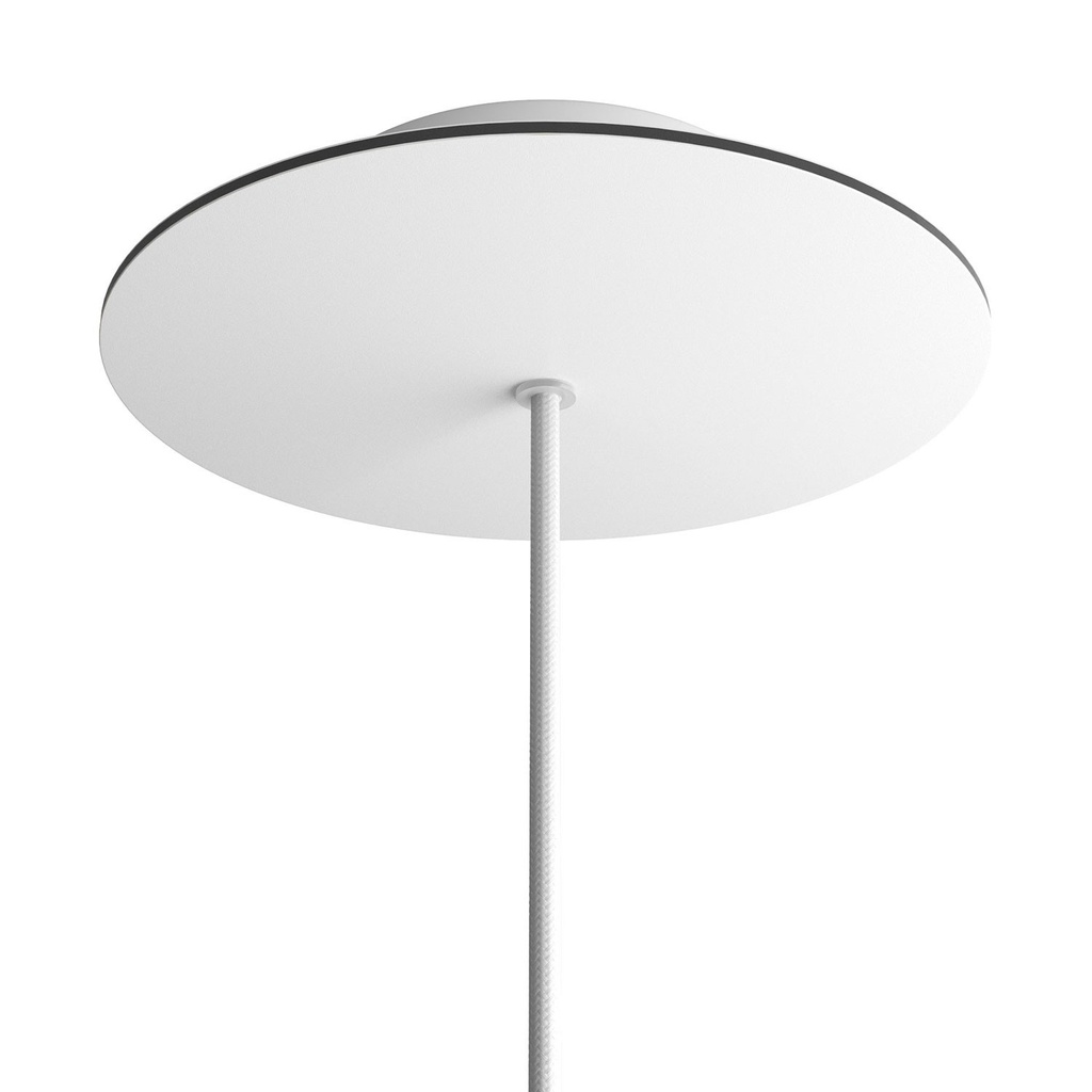 [KROR201F102] Rosace Rose-One ronde, diamètre 200 mm avec 1 trou et 4 trous latéraux (Blanc, Blanc mat)