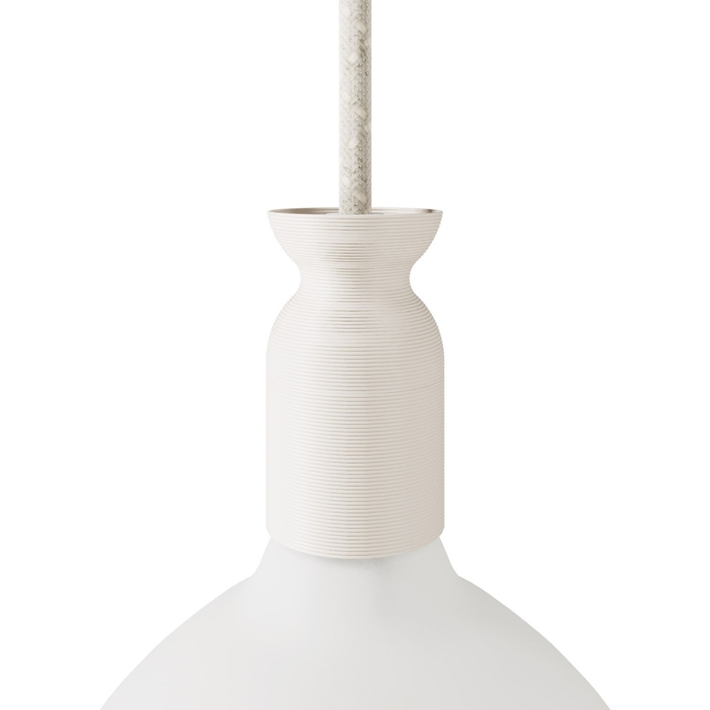 [KB3D27CREMA] Kit douille E27 en plastique recyclé imprimé en 3D (Crème)