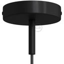 Kit rosace cylindrique en métal avec serre-câble de 7 cm – Noir