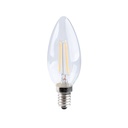 LED Olive light bulb, clear, 6W 806Lm E14 2700K