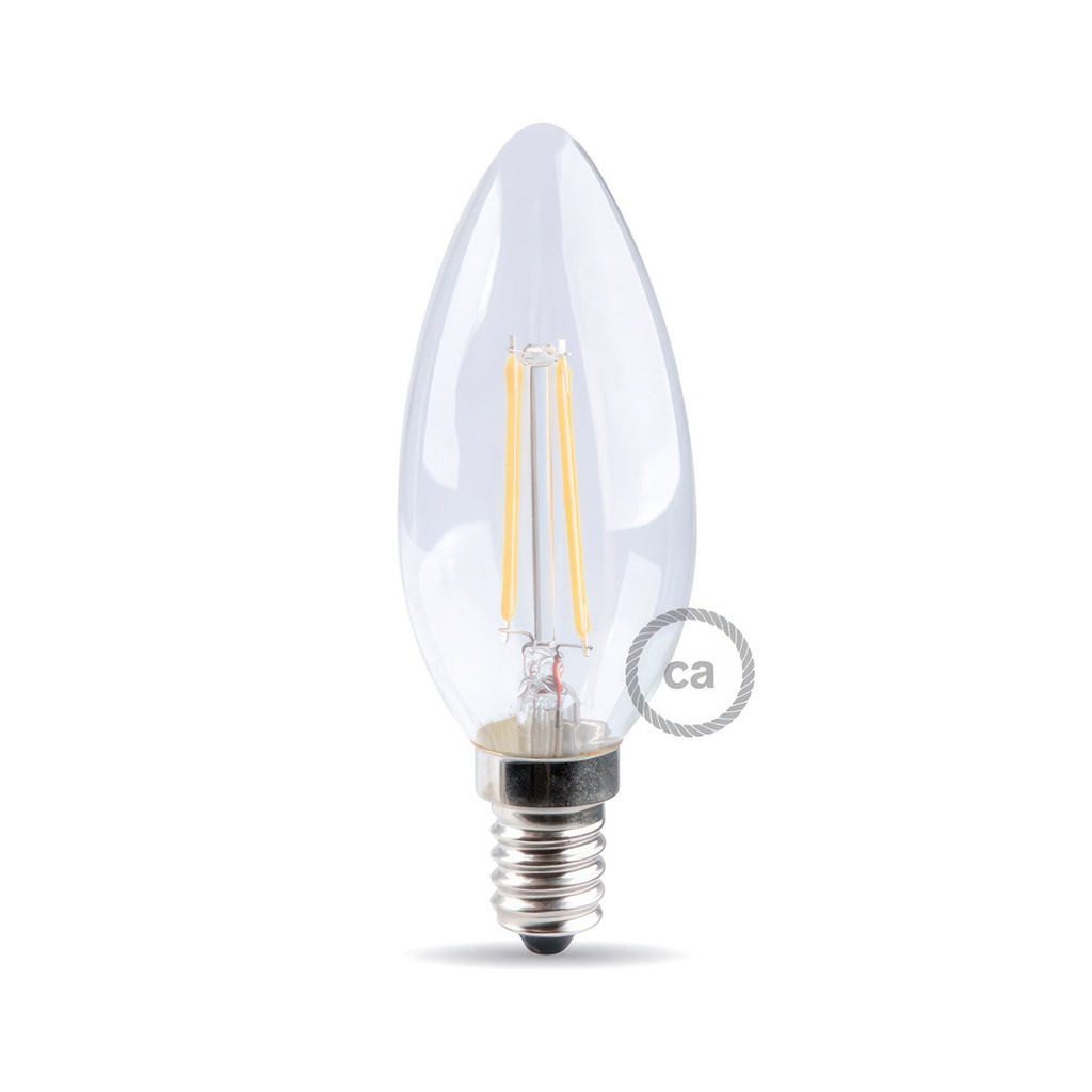 [CBL700102] Clear LED olive bulb 4.5W 470Lm E14 2700K