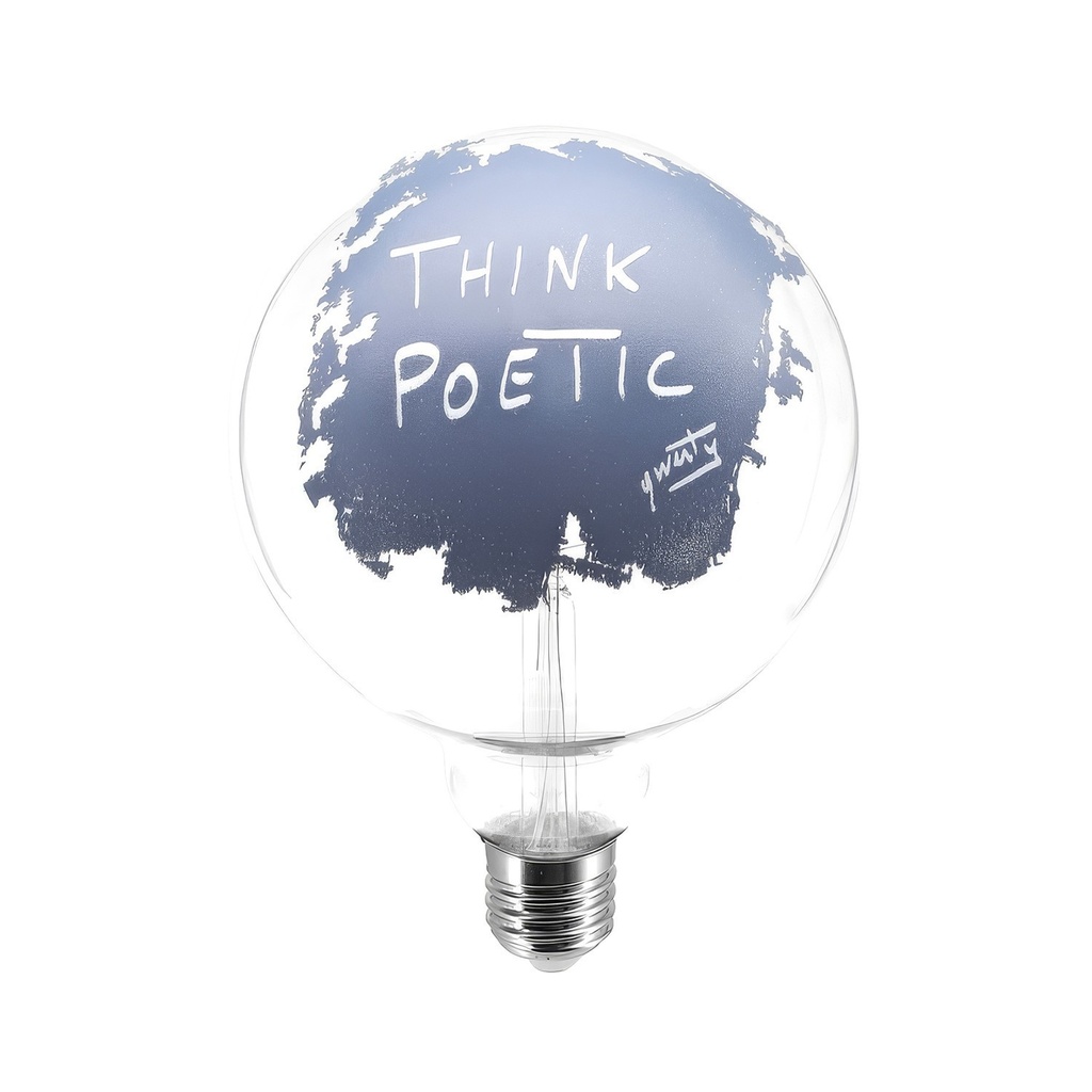 Lampadina LED Tattoo Think Poetic G125 4.5W 470lm E27 2700K dimmerabile