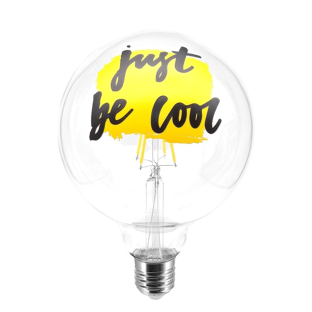Ampoule LED Tattoo « Just Be Cool » G125 4.5W 470lm E27 2700K dimmable