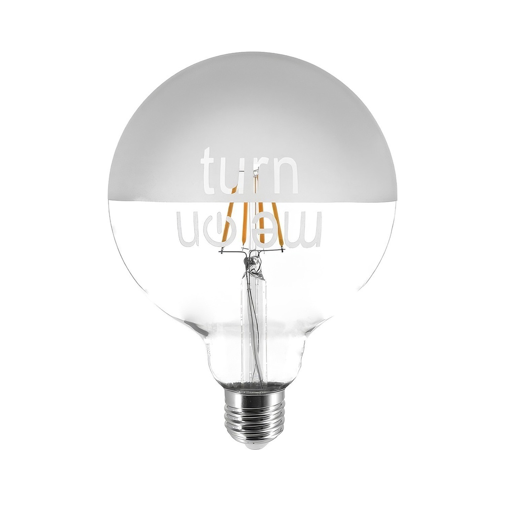 LED-Glühbirne Tattoo „Turn Me On“ G125 4.5W 470lm E27 2700K dimmbar