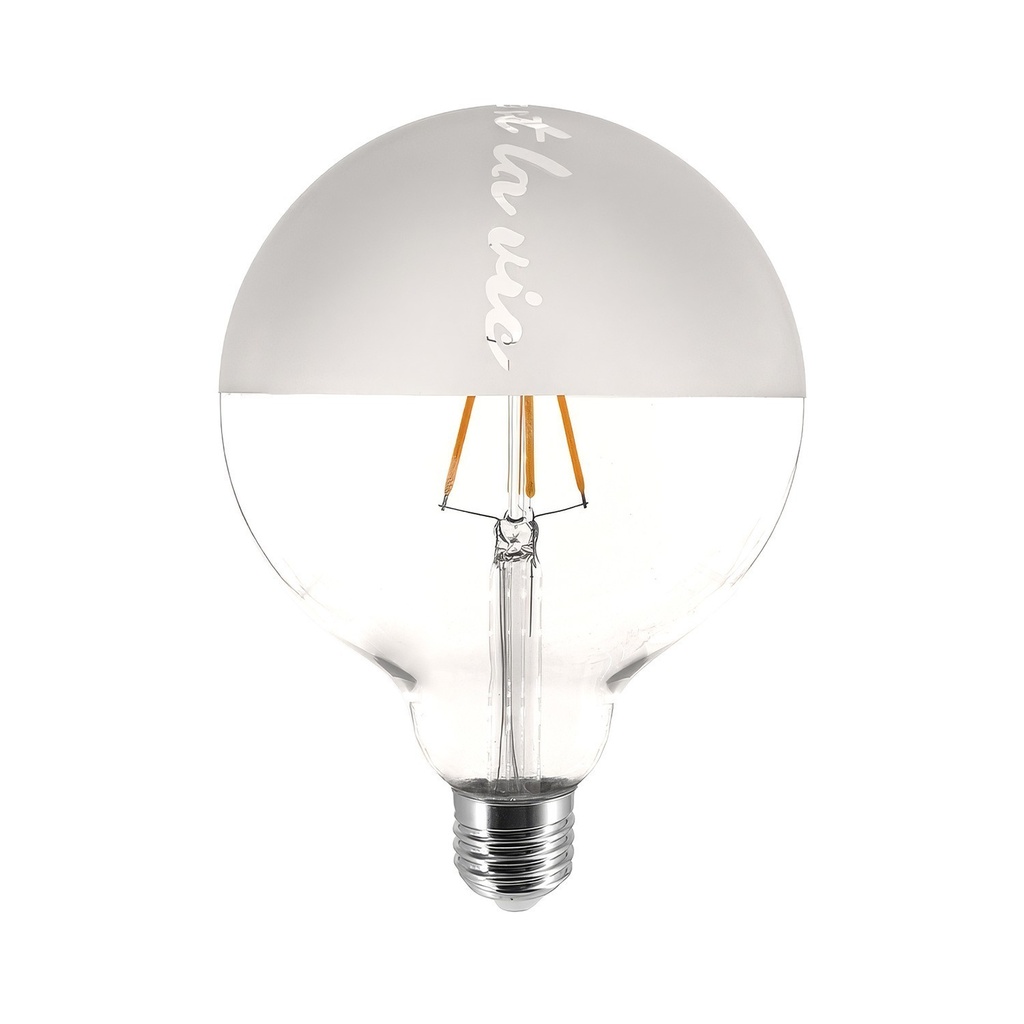 LED light bulb Tattoo "C'Est La Vie" G125 4.5W 470lm E27 2700K dimmable