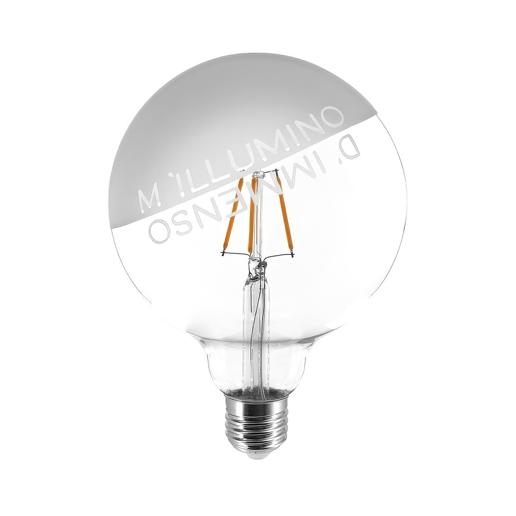 LED-Leuchtmittel Tattoo "M'Illumino D'Immenso" G125 4.5W 470lm E27 2700K dimmbar