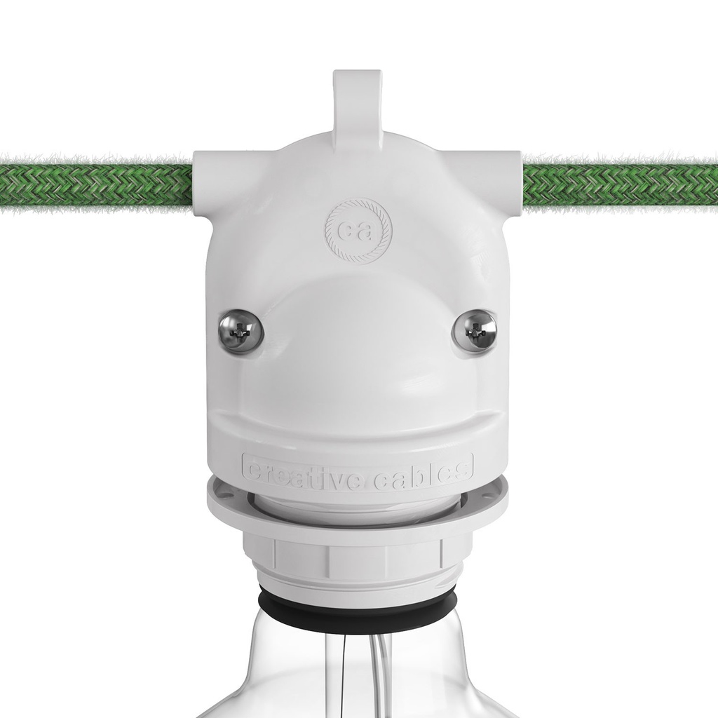 Eiva-2 - Portalampada per esterno a doppia uscita E27 IP65 per sistema Modulair – Bianco