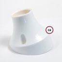 45° thermoplastic wall or ceiling lamp holder, E27 – White