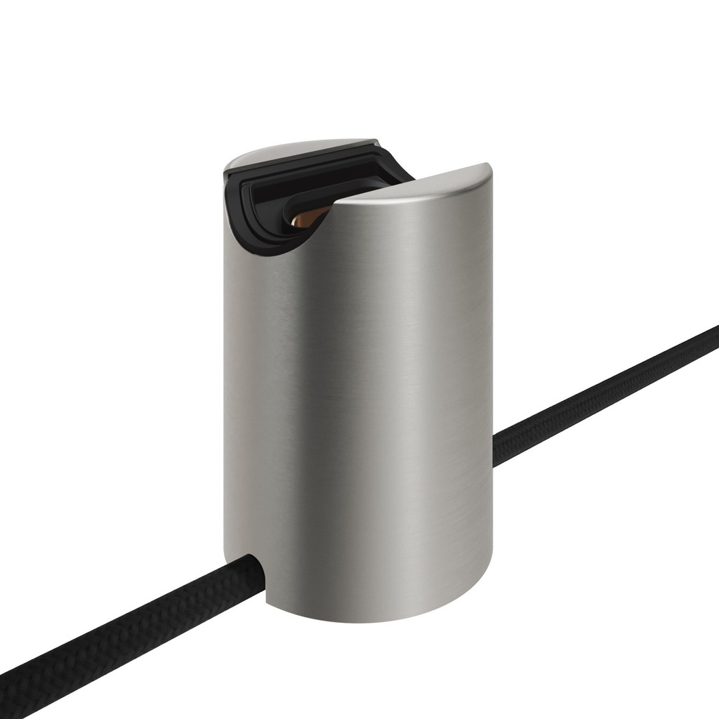 Metal Spostaluce S14d lamp holder for wall or ceiling installation – Brushed titanium