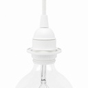 Douille E27 en thermoplastique avec jupe semi-filetée et bague – Blanc