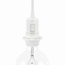 Lampenfassung E27 aus Thermoplast mit halbgewindeter Hülse, Wippschalter und Überwurfmutter