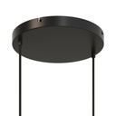 Rosace ronde en aluminium Ø 30 cm avec support et câble de terre, avec 2 trous frontaux – noir, Aucun trou latéral