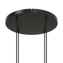 Rosone rotondo in alluminio Ø 50 cm con staffa e cavo di messa a terra, con 4 fori frontali – Nero, Nessuno