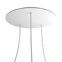 XXL Rose-One round ceiling rose, Ø 400 mm, with 3 holes and 4 side holes – Matt white, White