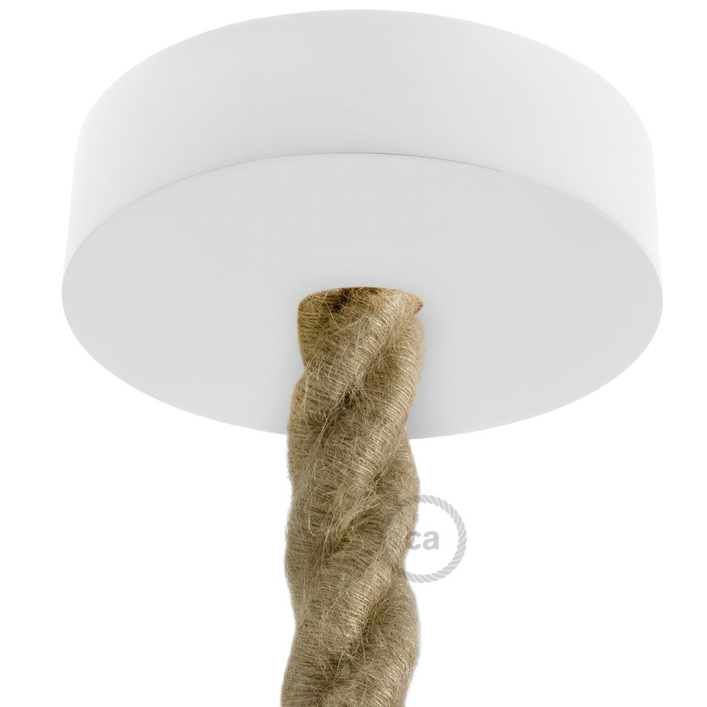 Kit rosace en bois pour cordon 2XL – Blanc