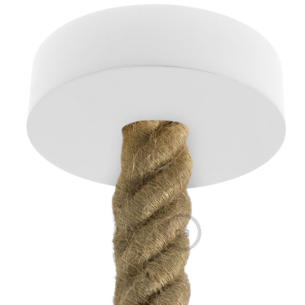 Kit rosace en bois pour cordon 3XL – Blanc