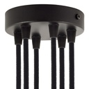 Kit rosace cylindrique en métal à 6 trous – Noir, Conique