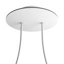 Rose-One Baldachin rund, Durchmesser 200 mm mit 2 Bohrungen und 4 seitlichen Bohrungen – Weiß, Mattweiß