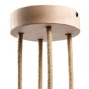 Kit rosace cylindrique en bois à 4 trous – Neutre