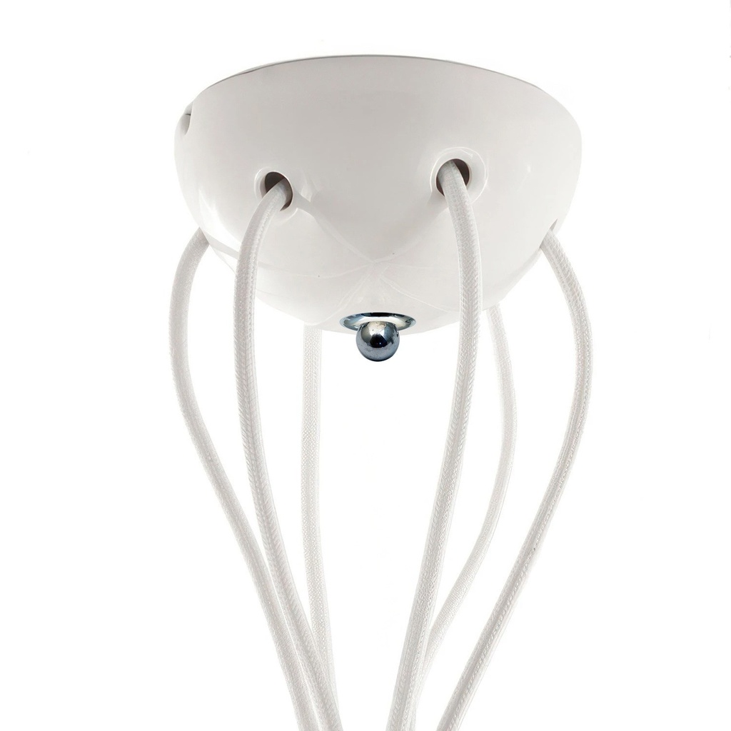 Kit rosone in ceramica a 6 fori – bianco