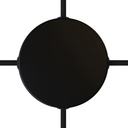 Cylindrical metal ceiling rose kit with 4 side holes (junction box) – Black