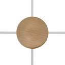 Mini Zylinderrosette aus Holz mit 4 seitlichen Löchern (Verteilerdose)