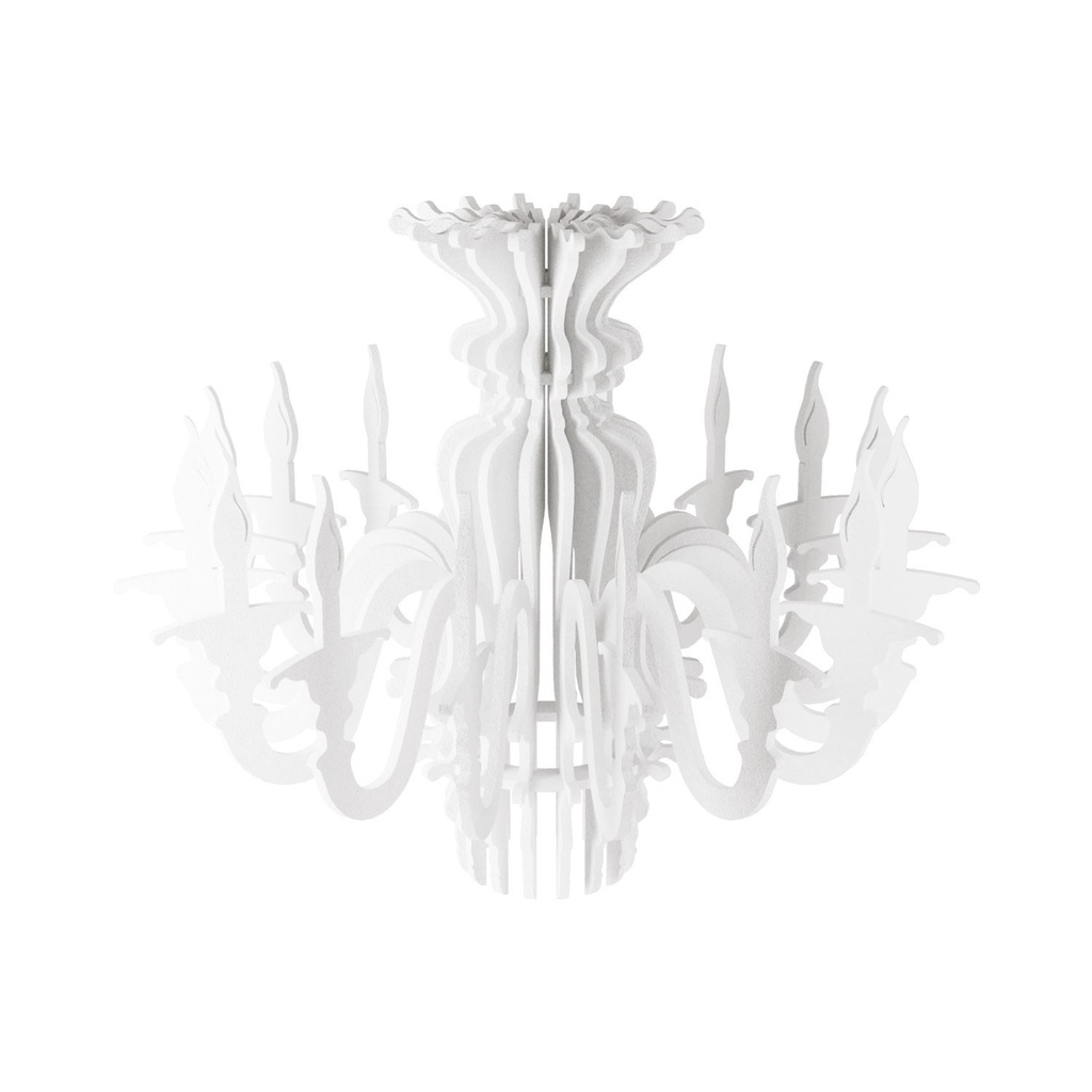 [PARLAMFOCHMU05W] Paralume classico SHHANDELIER in materiale fonoassorbente (Bianco melange)