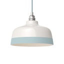Two-tone ceramic Coppa lampshade, Materia collection – Glossy white and light blue