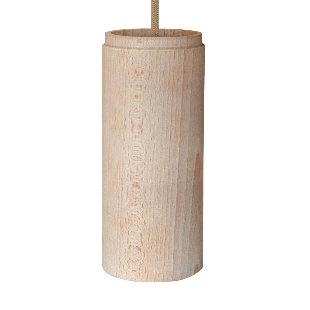 [KSPOTLE2701] Tub-E27, Lampenschirm aus Holz für Spotleuchte mit E27-Doppelringfassung