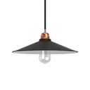 Swing lampshade in enamelled metal for E27 lamp holder – Black