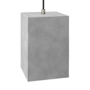 Abat-jour en béton Cube pour suspension, complet avec serre-câble et douille E27 – Ciment clair