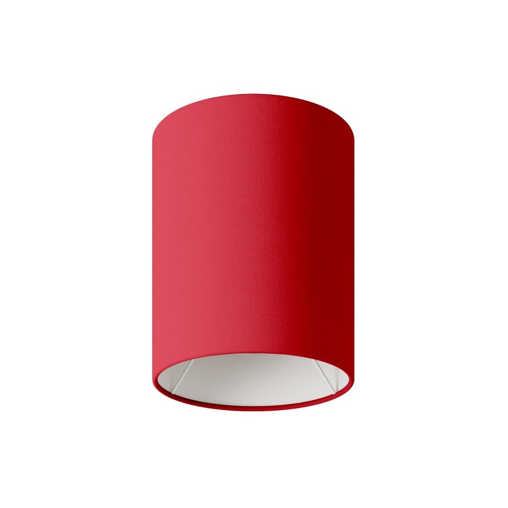 [FPN-PARCIE271518TERSS] Paralume Cilindro S in tessuto con attacco E27 - Made in Italy (Teletta rosso)