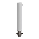 Serre-câble cylindrique en métal, longueur 7 cm, avec tige filetée, écrou et rondelle – Blanc